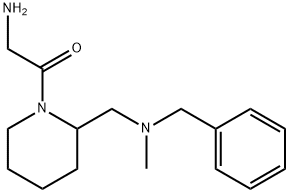 2-AMino-1-{2-[(benzyl-Methyl-aMino)-Methyl]-piperidin-1-yl}-ethanone Struktur