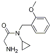 2-氨基-N-环丙基-N-(2-甲氧基苄基)乙酰胺,1181787-68-7,结构式