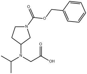 3-(CarboxyMethyl-isopropyl-aMino)-pyrrolidine-1-carboxylic acid benzyl ester Structure