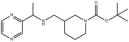 3-[(1-Pyrazin-2-yl-ethylaMino)-Methyl]-piperidine-1-carboxylic acid tert-butyl ester Structure
