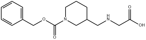 3-[(CarboxyMethyl-aMino)-Methyl]-piperidine-1-carboxylic acid benzyl ester Structure