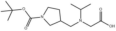 3-[(CarboxyMethyl-isopropyl-aMino)-Methyl]-pyrrolidine-1-carboxylic acid tert-butyl ester 结构式