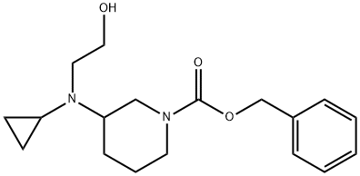 3-[Cyclopropyl-(2-hydroxy-ethyl)-aMino]-piperidine-1-carboxylic acid benzyl ester,1353954-63-8,结构式