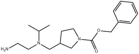 3-{[(2-AMino-ethyl)-isopropyl-aMino]-Methyl}-pyrrolidine-1-carboxylic acid benzyl ester 结构式