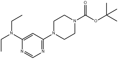 4-(6-DiethylaMino-pyriMidin-4-yl)-piperazine-1-carboxylic acid tert-butyl ester Structure