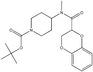 4-[(2,3-Dihydro-benzo[1,4]dioxine-2-carbonyl)-Methyl-aMino]-piperidine-1-carboxylic acid tert-butyl ester Structure