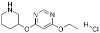 4-乙氧基-6-(哌啶-3-基氧基)嘧啶盐酸盐 结构式