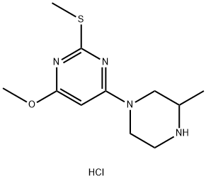 4-Methoxy-6-(3-Methyl-piperazin-1-yl)-2-Methylsulfanyl-pyriMidine hydrochloride|4-甲氧基-6-(3-甲基-哌嗪-1-基)-2-甲基硫基-嘧啶盐酸盐