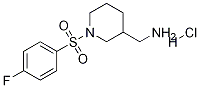 C-[1-(4-Fluoro-benzenesulfonyl)-piperidin-3-yl]-MethylaMine hydrochloride Structure