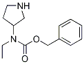 Ethyl-pyrrolidin-3-yl-carbaMic acid benzyl ester Structure