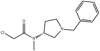 N-((R)-1-Benzyl-pyrrolidin-3-yl)-2-chloro-N-Methyl-acetaMide 结构式