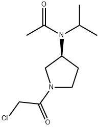 N-[(S)-1-(2-Chloro-acetyl)-pyrrolidin-3-yl]-N-isopropyl-acetaMide,1354010-31-3,结构式