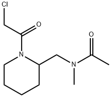 N-[1-(2-Chloro-acetyl)-piperidin-2-ylMethyl]-N-Methyl-acetaMide 化学構造式