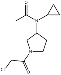 N-[1-(2-Chloro-acetyl)-pyrrolidin-3-yl]-N-cyclopropyl-acetaMide Struktur