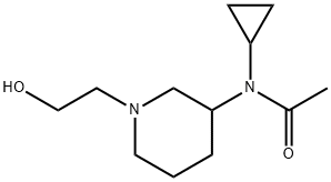 N-Cyclopropyl-N-[1-(2-hydroxy-ethyl)-piperidin-3-yl]-acetaMide Struktur