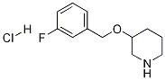 3-[(3-Fluorobenzyl)oxy]piperidine hydrochloride Structure