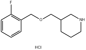 3-(2-氟苄氧甲基)-哌啶盐酸盐,1220017-23-1,结构式