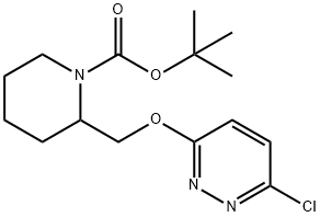 2-(6-Chloro-pyridazin-3-yloxymethyl)-piperidine-1-carboxylic acid tert-butyl ester Structure