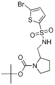 2-[(5-Bromo-thiophene-2-sulfonylamino)-methyl]-pyrrolidine-1-carboxylic acid tert-butyl ester Struktur