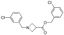1-(3-Chloro-benzyl)-azetidine-3-carboxylic acid 3-chloro-benzyl ester 化学構造式