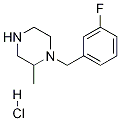 1-(3-Fluoro-benzyl)-2-methyl-piperazine hydrochloride Structure