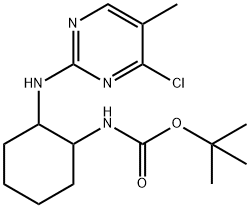 [2-(4-氯-5-甲基-嘧啶-2-基氨基)-环己基]-氨基甲酸叔丁酯,1289387-79-6,结构式