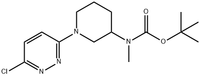 [1-(6-Chloro-pyridazin-3-yl)-piperidin-3-yl]-methyl-carbamic acid tert-butyl ester 化学構造式