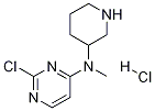 (2-Chloro-pyrimidin-4-yl)-methyl-piperidin-3-yl-amine hydrochloride 化学構造式