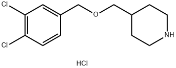 4-(3,4-二氯-苄氧基甲基)-哌啶盐酸盐, 1289388-66-4, 结构式