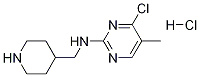 (4-Chloro-5-methyl-pyrimidin-2-yl)-piperidin-4-ylmethyl-amine hydrochloride Struktur