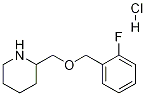 2-(2-氟苄氧甲基)-哌啶盐酸盐 结构式