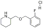 2-(2-氟苄氧甲基)-哌啶盐酸盐, 1261235-10-2, 结构式