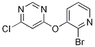 4-(2-Bromo-pyridin-3-yloxy)-6-chloro-pyrimidine Struktur