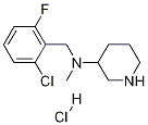 (2-Chloro-6-fluoro-benzyl)-methyl-piperidin-3-yl-amine hydrochloride Structure