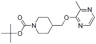 4-(3-Methyl-pyrazin-2-yloxymethyl)-piperidine-1-carboxylic acid tert-butyl ester Struktur