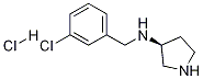 (3-Chloro-benzyl)-(S)-pyrrolidin-3-yl-amine hydrochloride Struktur