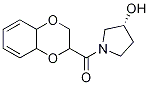 ((R)-3-羟基-吡咯烷-1-基)-(2,3,4,8A的-四氢-苯并[1,4]二氧杂环己-2-基)-甲酮, , 结构式