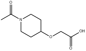 (1-Acetyl-piperidin-4-yloxy)-acetic acid Structure