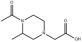 (4-Acetyl-3-Methyl-piperazin-1-yl)-acetic acid,1353956-53-2,结构式