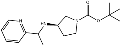 (R)-3-(1-吡啶-2-基-乙基氨基)-吡咯烷-1-羧酸叔丁基酯 结构式