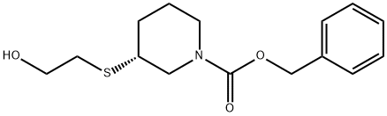 (R)-3-(2-Hydroxy-ethylsulfanyl)-piperidine-1-carboxylic acid benzyl ester,1353993-13-1,结构式