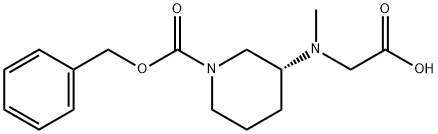 (R)-3-(CarboxyMethyl-Methyl-aMino)-piperidine-1-carboxylic acid benzyl ester,1353993-04-0,结构式
