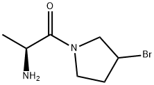 (S)-2-AMino-1-(3-broMo-pyrrolidin-1-yl)-propan-1-one Struktur