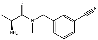 (S)-2-氨基-N-(3-氰基苄基)-N-甲基丙酰胺,1307558-65-1,结构式