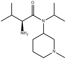 (S)-2-AMino-N-isopropyl-3-Methyl-N-(1-Methyl-piperidin-3-yl)-butyraMide 化学構造式