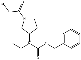 [(R)-1-(2-Chloro-acetyl)-pyrrolidin-3-yl]-isopropyl-carbaMic acid benzyl ester 结构式