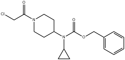 [1-(2-Chloro-acetyl)-piperidin-4-yl]-cyclopropyl-carbaMic acid benzyl ester 化学構造式