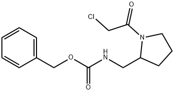 [1-(2-Chloro-acetyl)-pyrrolidin-2-ylMethyl]-carbaMic acid benzyl ester 化学構造式