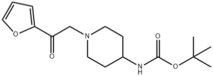 [1-(2-Furan-2-yl-2-oxo-ethyl)-piperidin-4-yl]-carbaMic acid tert-butyl ester Structure