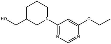 [1-(6-Ethoxy-pyriMidin-4-yl)-piperidin-3-yl]-Methanol 化学構造式